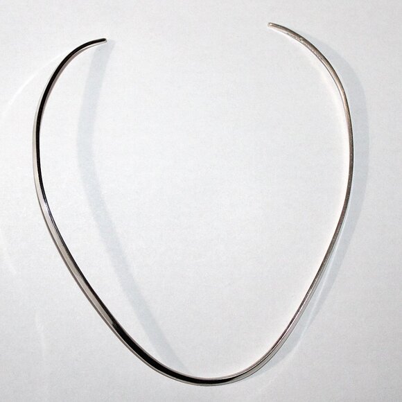 Vintage Sterling Silver Taxco Mexico Vee Collar Necklace - Picture 1 of 4